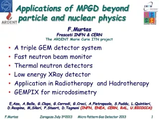 Applications of MPGD beyond particle and  nuclear physics
