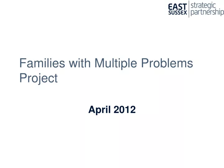 families with multiple problems project