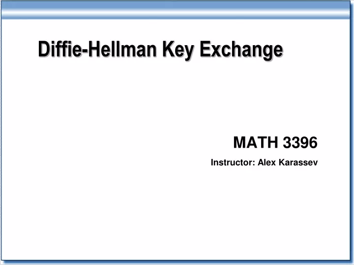 diffie hellman key exchange