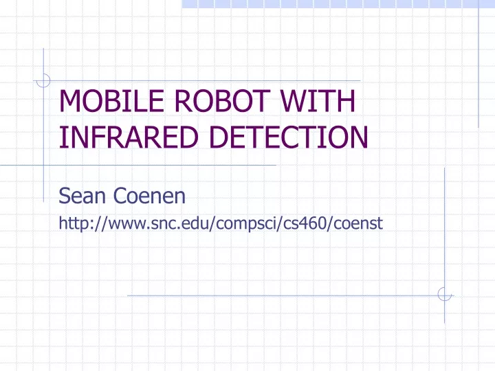 mobile robot with infrared detection