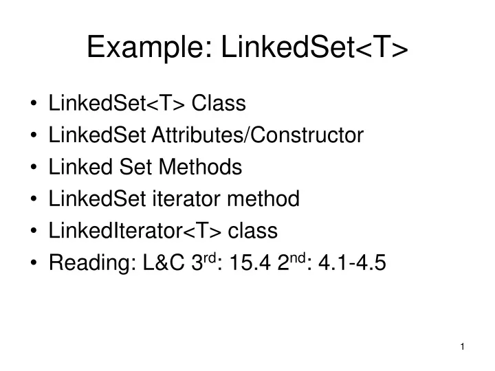 example linkedset t