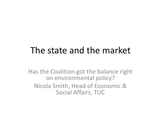 The state and the market