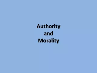Authority and Morality