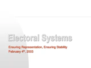 Electoral Systems