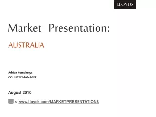 Market   Presentation: AUSTRALIA