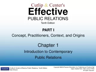 Cutlip  &amp;  Center's Effective PUBLIC RELATIONS