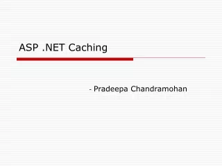ASP .NET Caching