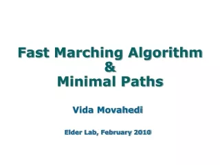 Fast Marching Algorithm &amp;  Minimal Paths