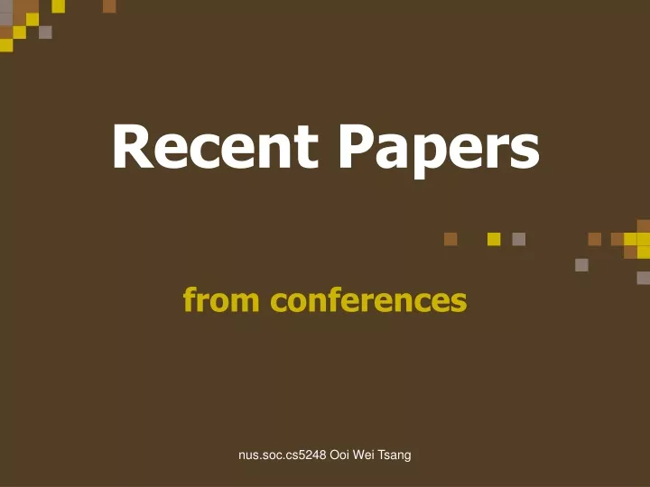 recent papers