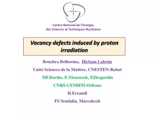Vacancy defects induced  by proton irradiation