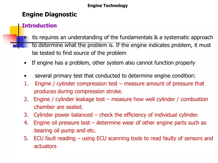 engine diagnostic