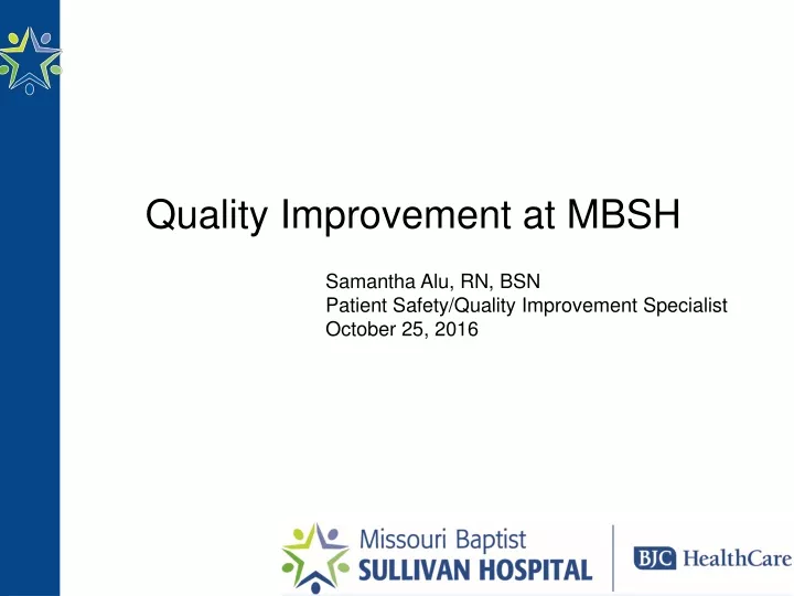 quality improvement at mbsh