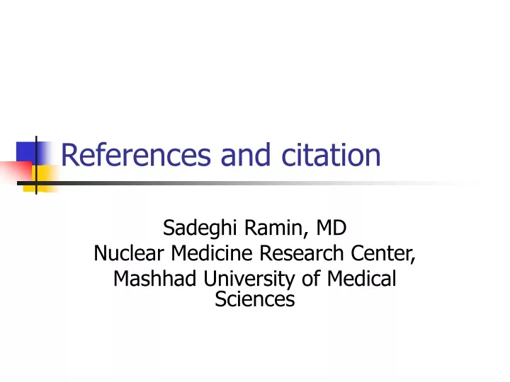 references and citation