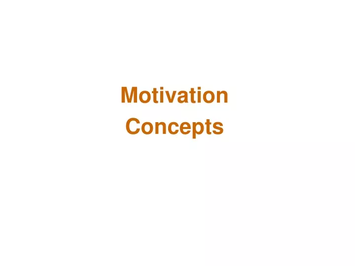 motivation concepts