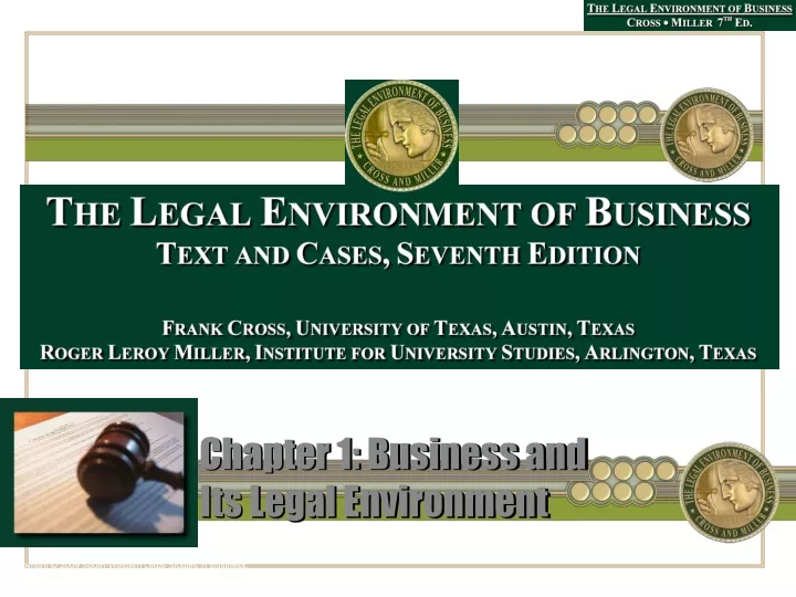 chapter 1 business and its legal environment
