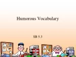 Humorous Vocabulary