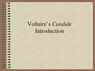 Voltaire’s  Candide Introduction