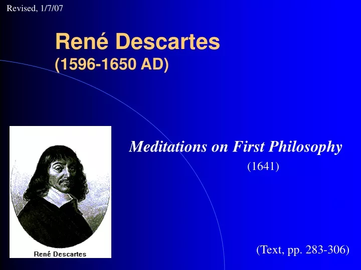 meditations on first philosophy 1641