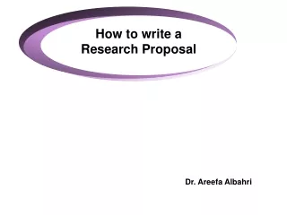 How to write a Research Proposal