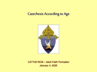 Catechesis According to Age
