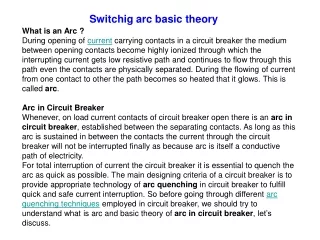 Switchig arc basic theory