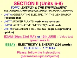 SECTION II (Units 6-9)