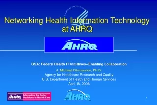 Networking Health Information Technology at AHRQ