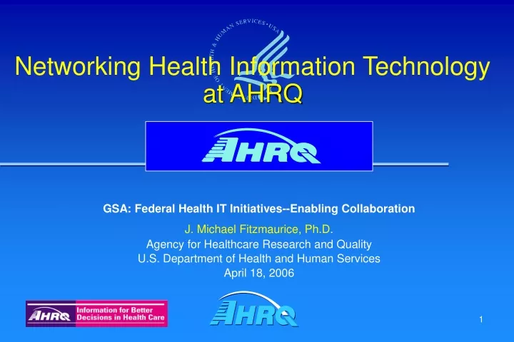 networking health information technology at ahrq