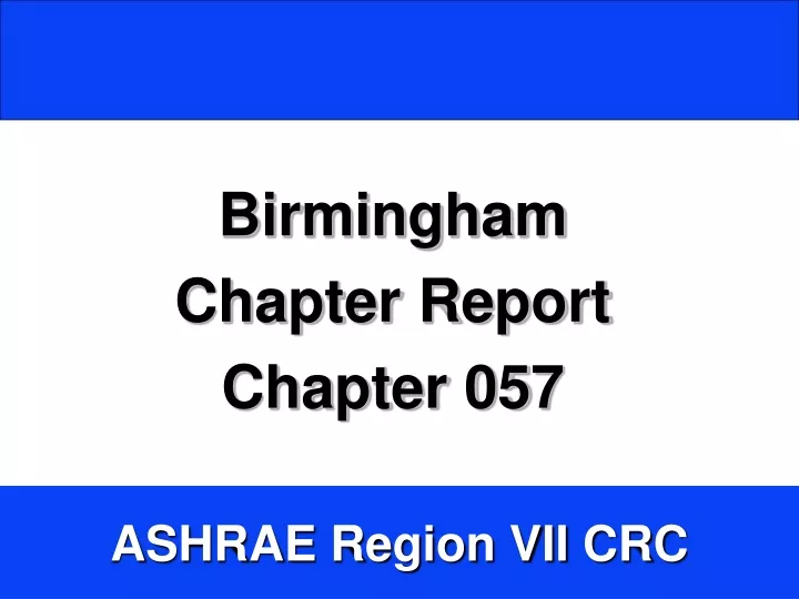 birmingham chapter report chapter 057