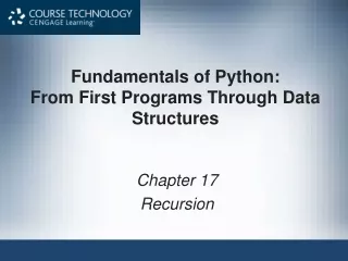 Fundamentals of Python: From First Programs Through Data Structures