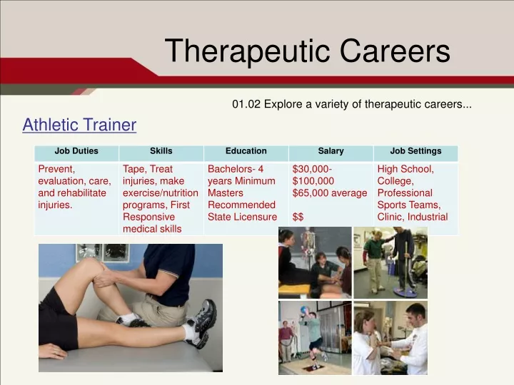 therapeutic careers