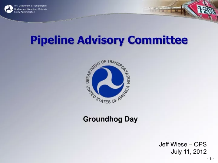 pipeline advisory committee