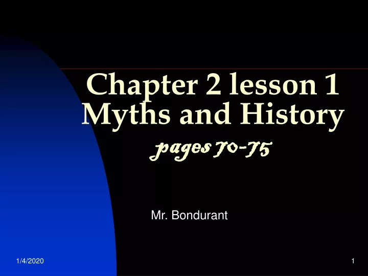 chapter 2 lesson 1 myths and history pages 70 75