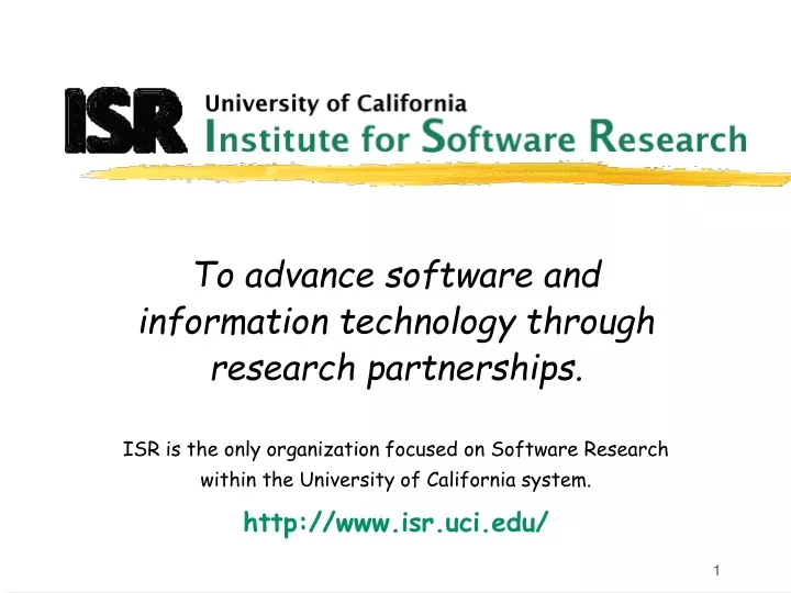 to advance software and information technology