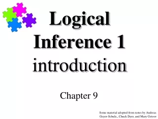Logical Inference 1 introduction