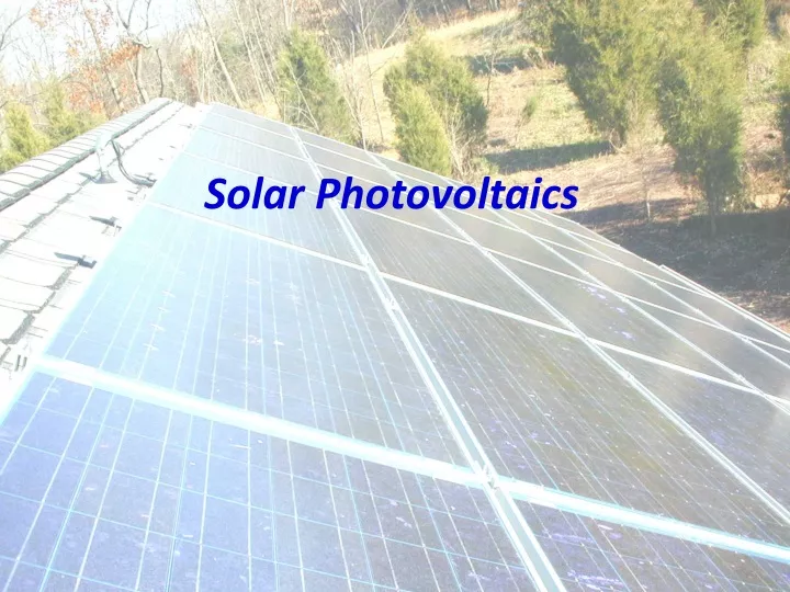 solar photovoltaics