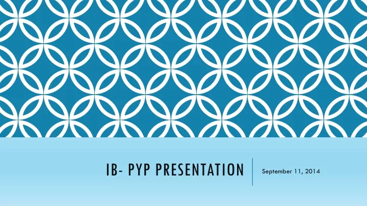 ib pyp presentation