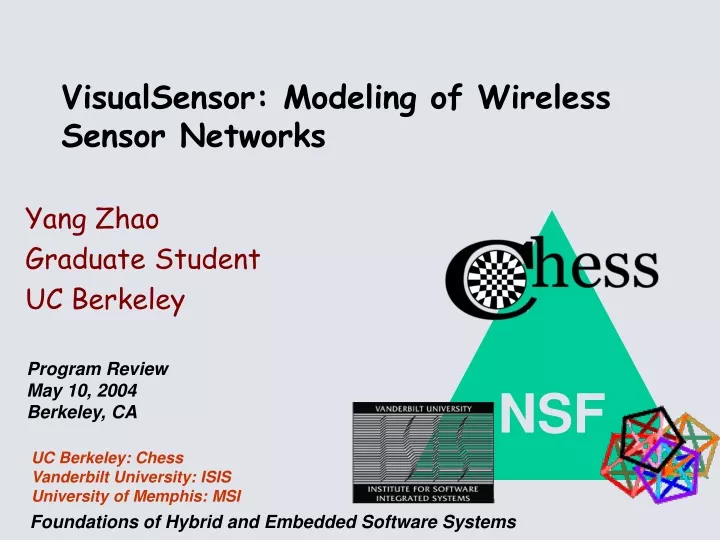 visualsensor modeling of wireless sensor networks