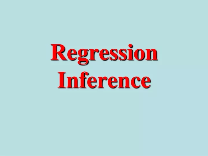 regression inference