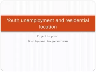 Youth unemployment and residential location