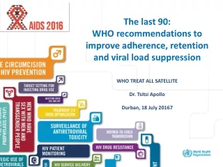 WHO 2016-2021 HIV strategy and guidelines support reaching 90-90-90