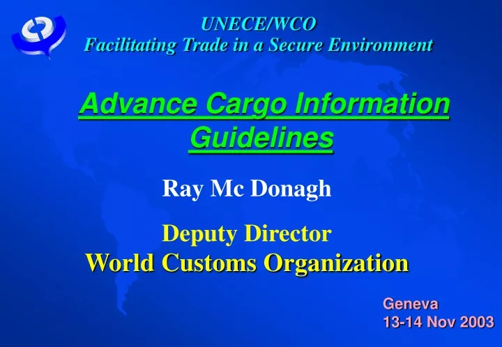 advance cargo information guidelines