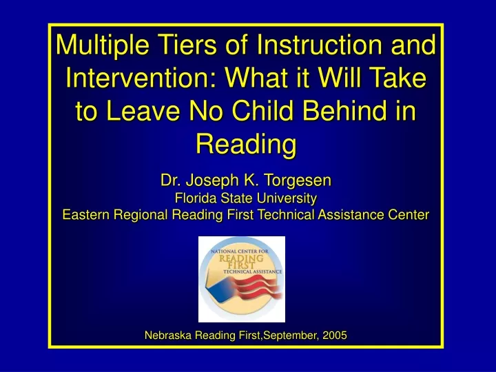multiple tiers of instruction and intervention