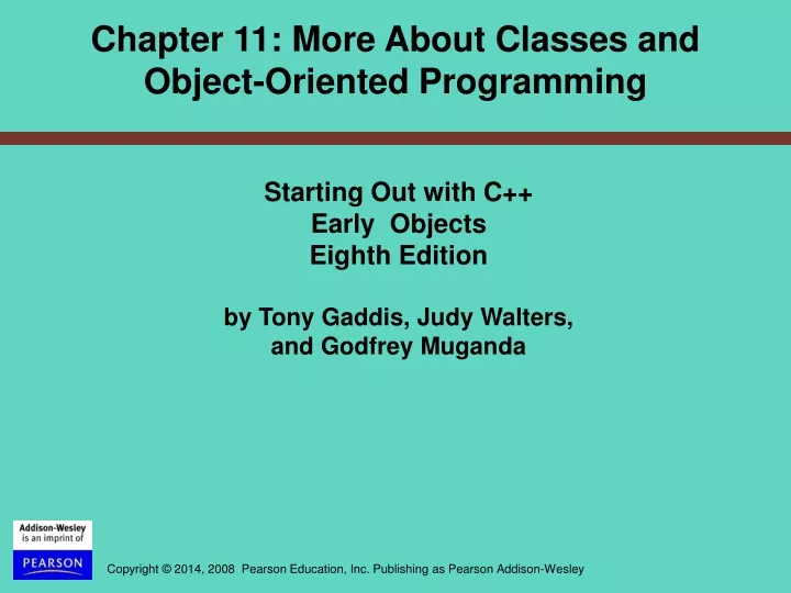chapter 11 more about classes and object oriented