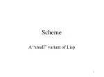 Introduction to Lisp Programming Language in Dr.Scheme: Interpreted, Functional Style with Prefix Notation - slide 1