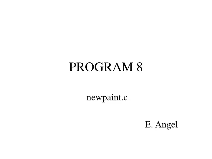 program 8