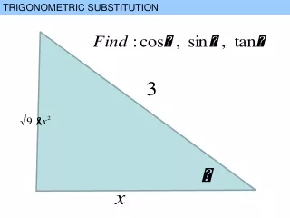 TRIGONOMETRIC SUBSTITUTION