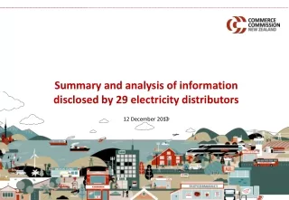 Summary and analysis of  information disclosed  by  29 electricity distributors 12  December 2013