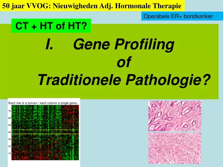 gene profiling of traditionele pathologie