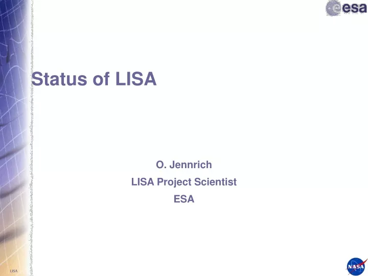 status of lisa